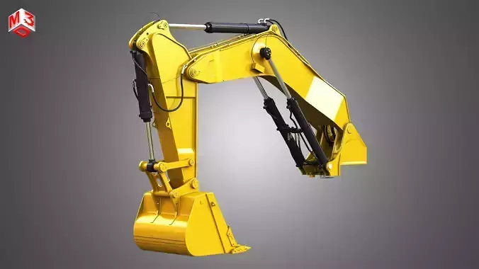  Hydraulic Excavator  Arm and Bucket  - 6015B 3D model