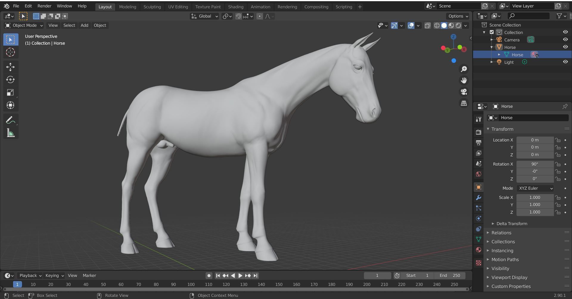 Horse 006 3D print model_15