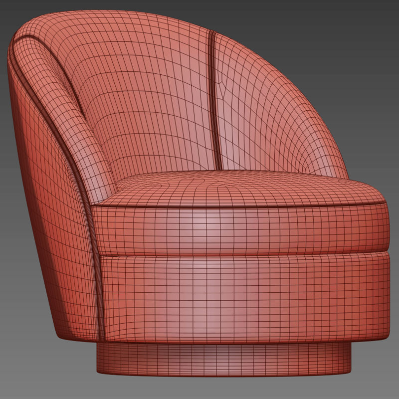 The Axel Swivel Armchair 3D model_4