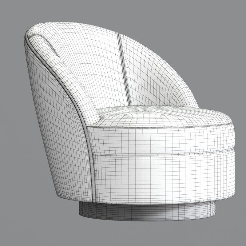 The Axel Swivel Armchair 3D model_3