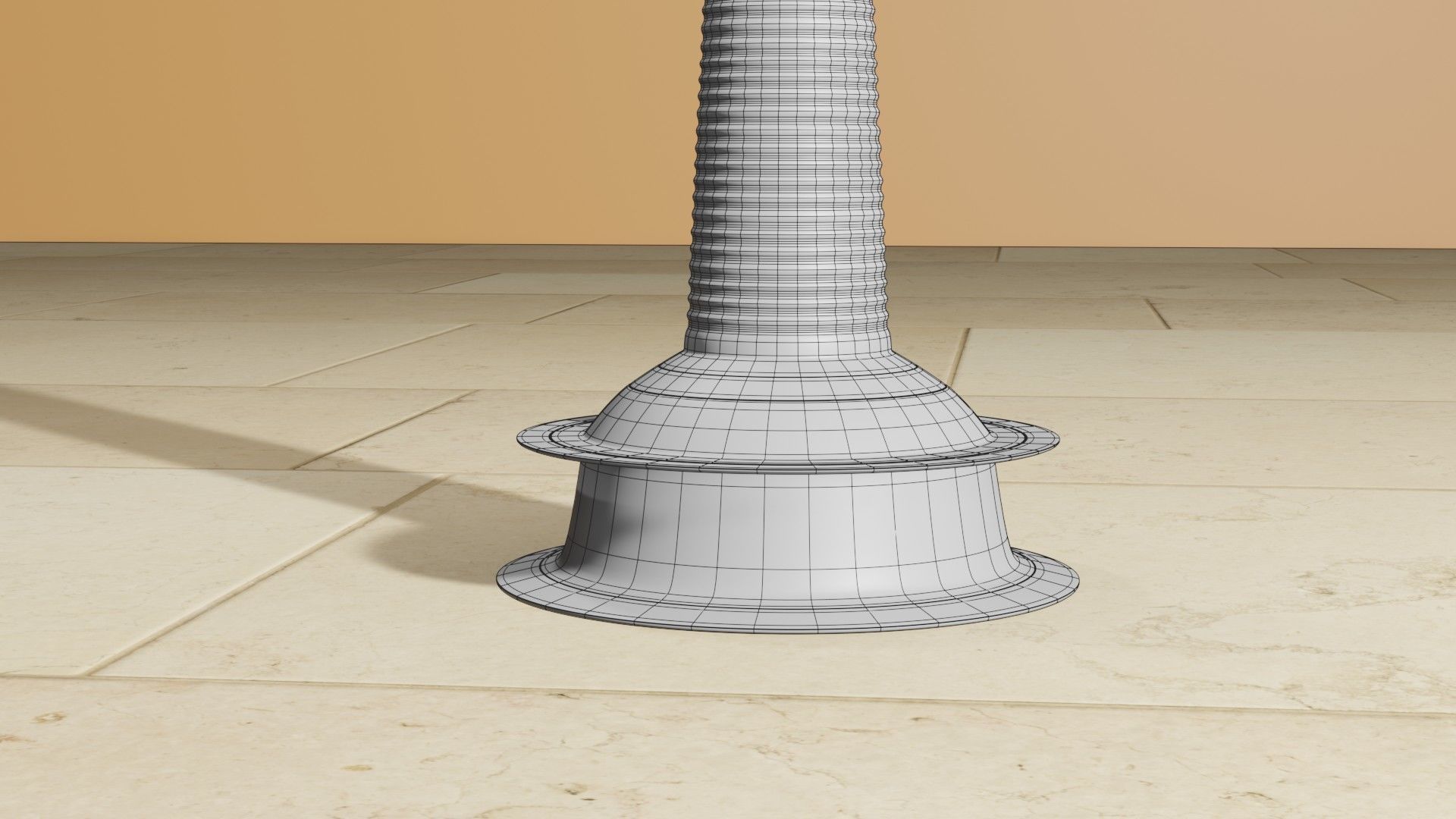 Traditional lamp Low-poly 3D model_6