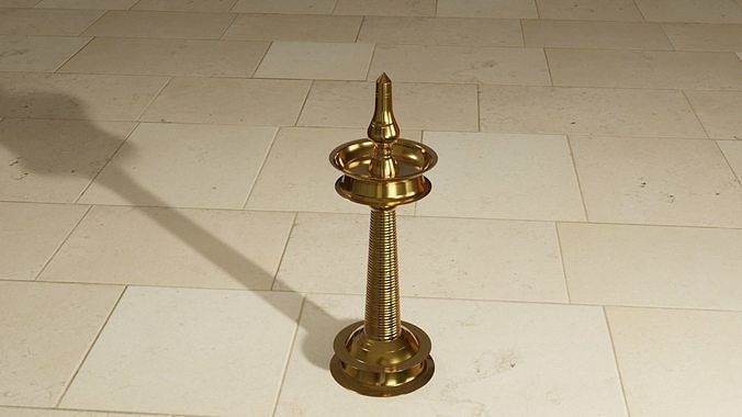 Traditional lamp Low-poly 3D model