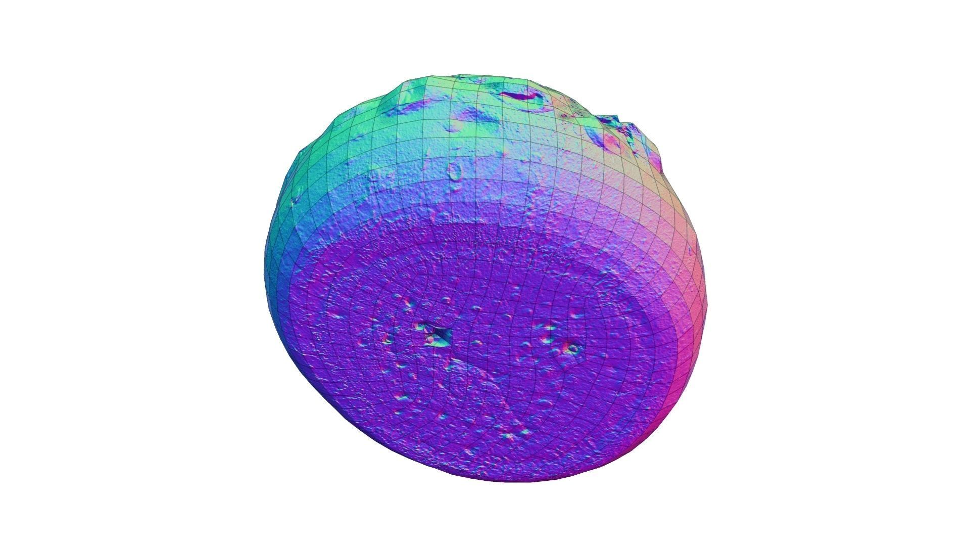 Crusty Round Italian Bread - Real-Time Scanned Low-poly 3D model_5