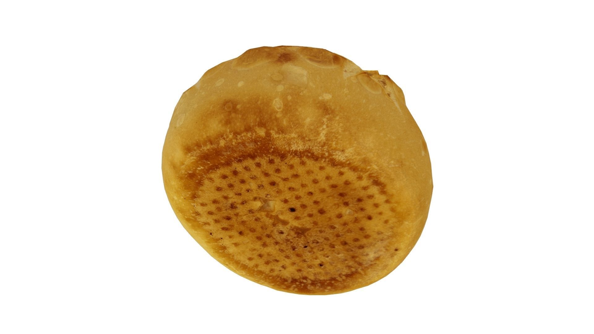 Crusty Round Italian Bread - Real-Time Scanned Low-poly 3D model_4