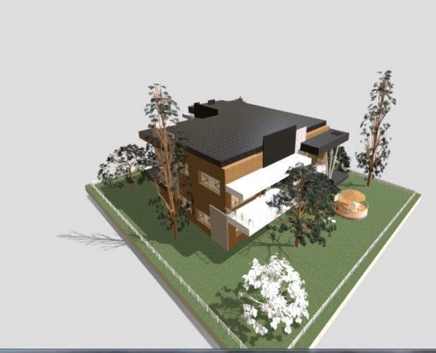 modern house 3D print model_2