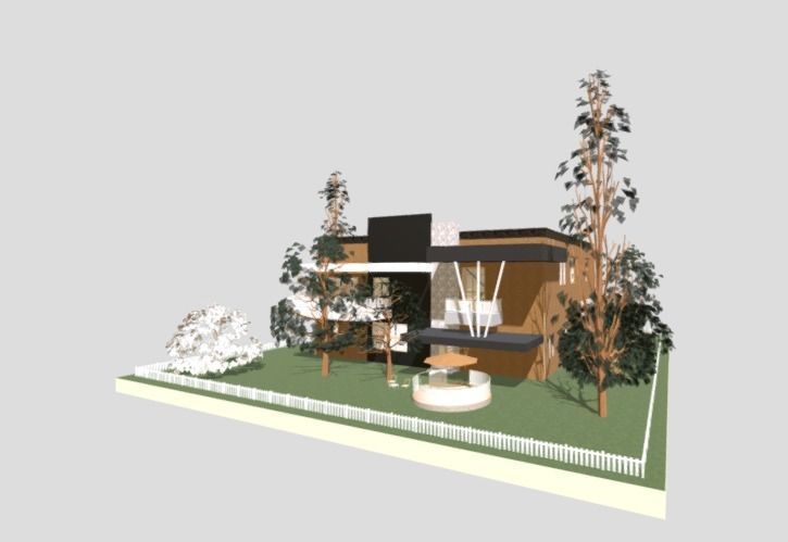 modern house 3D print model_1