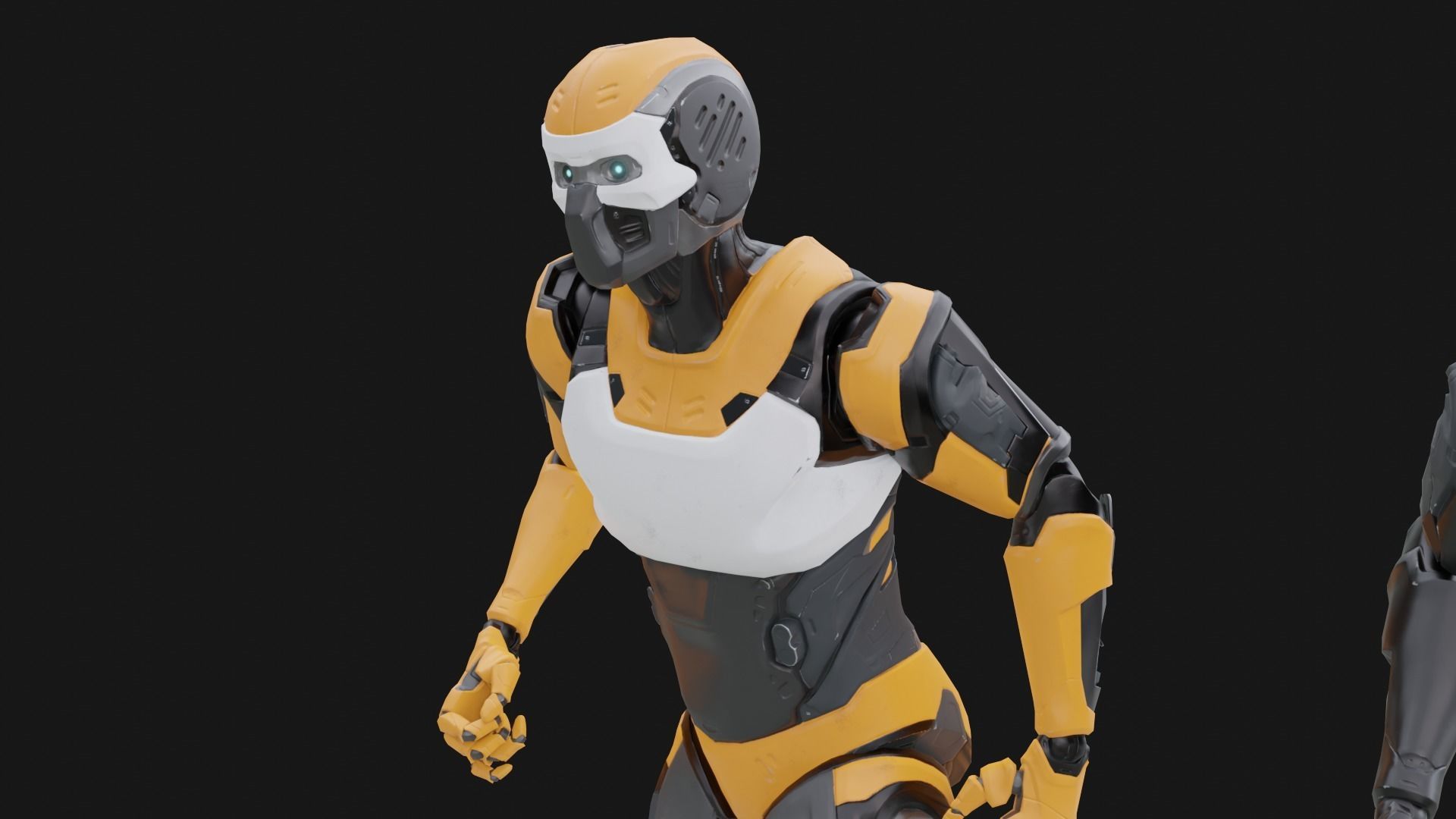 Assault Robot Low-poly 3D model_12