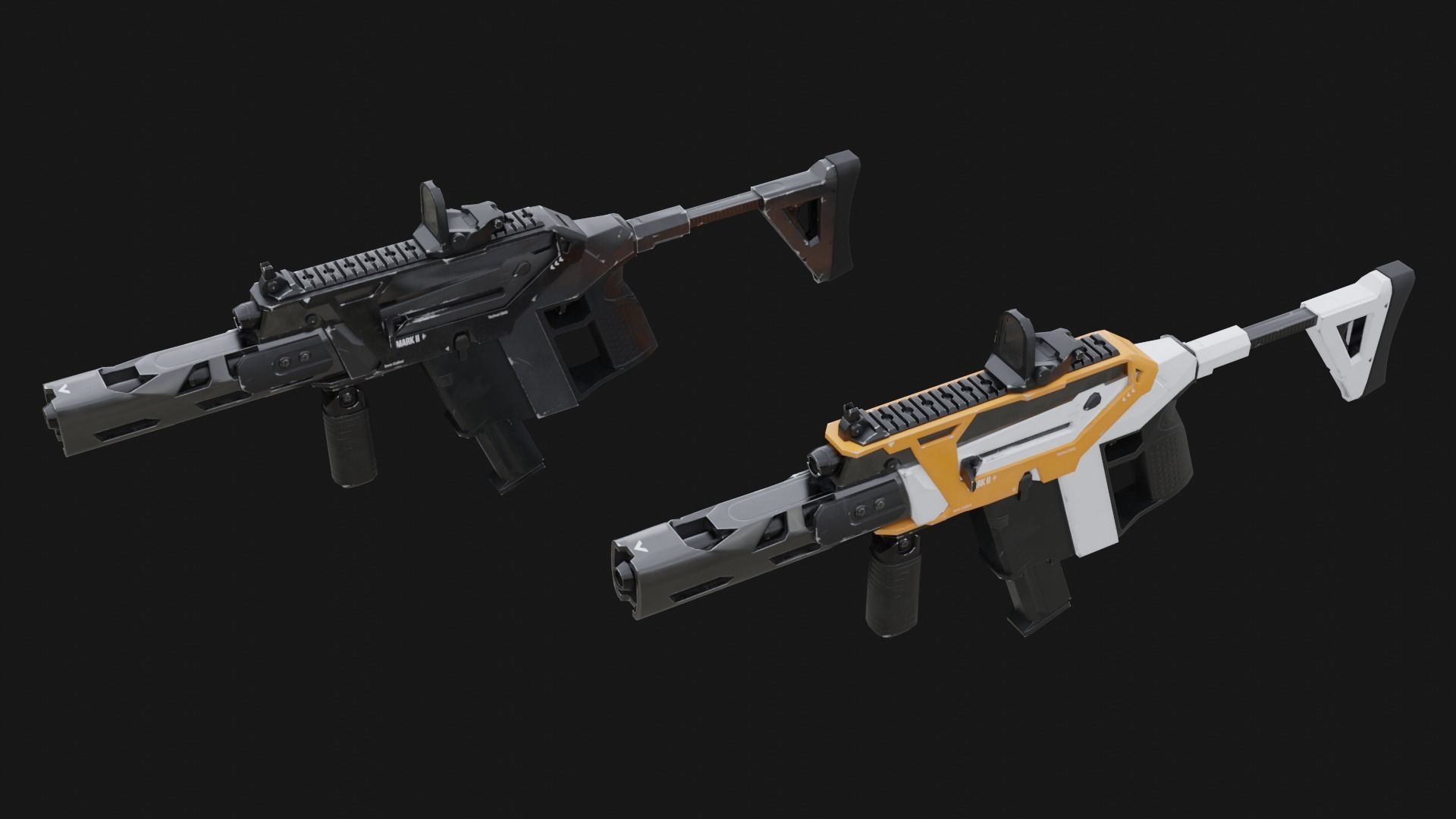 Assault Robot Low-poly 3D model_17