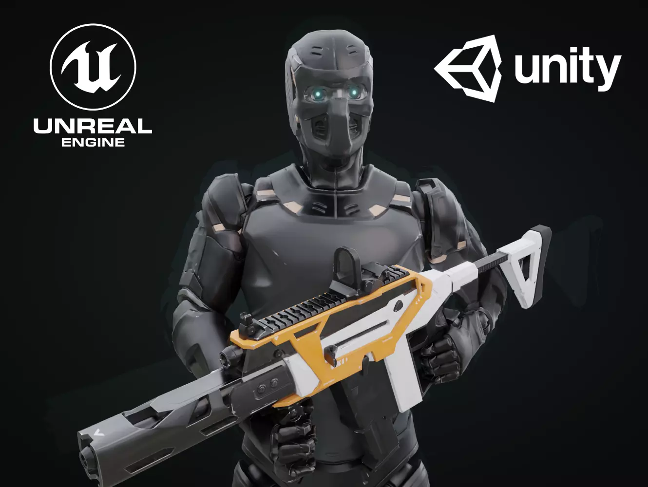 Assault Robot Low-poly 3D model_0