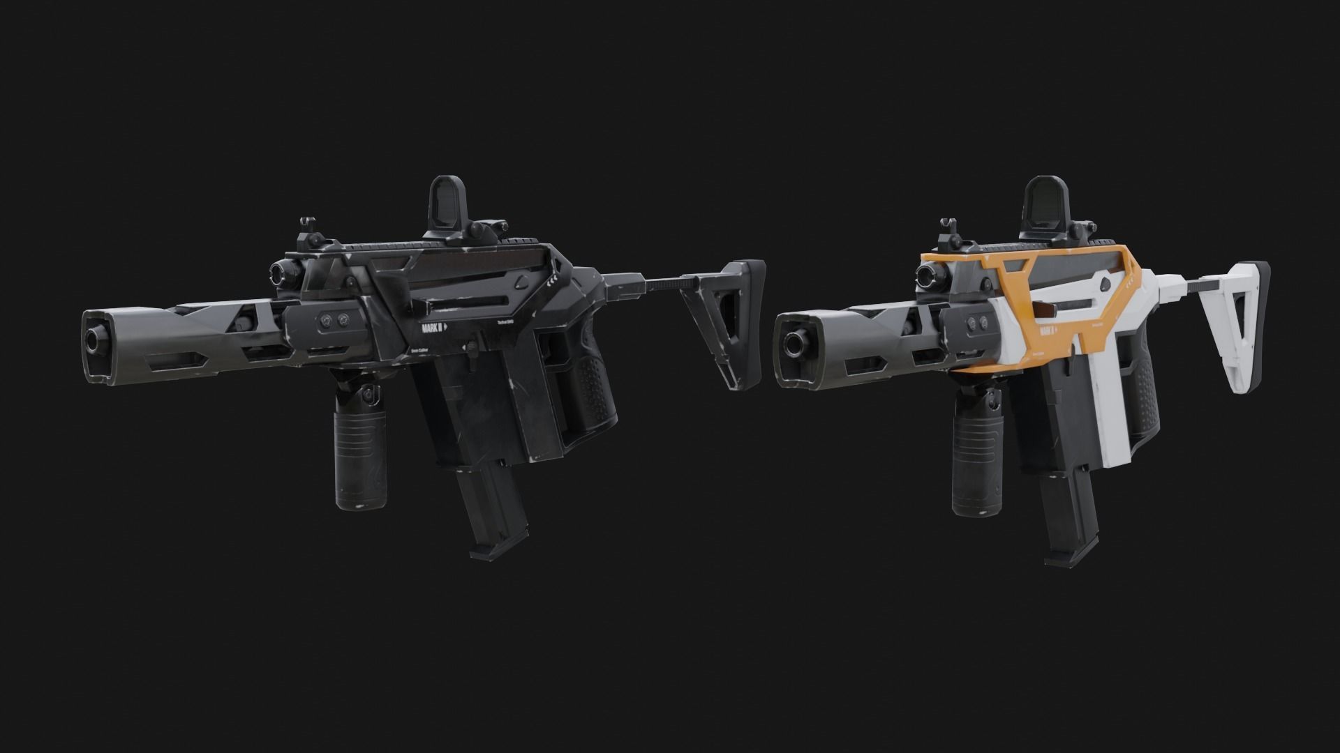 Assault Robot Low-poly 3D model_16