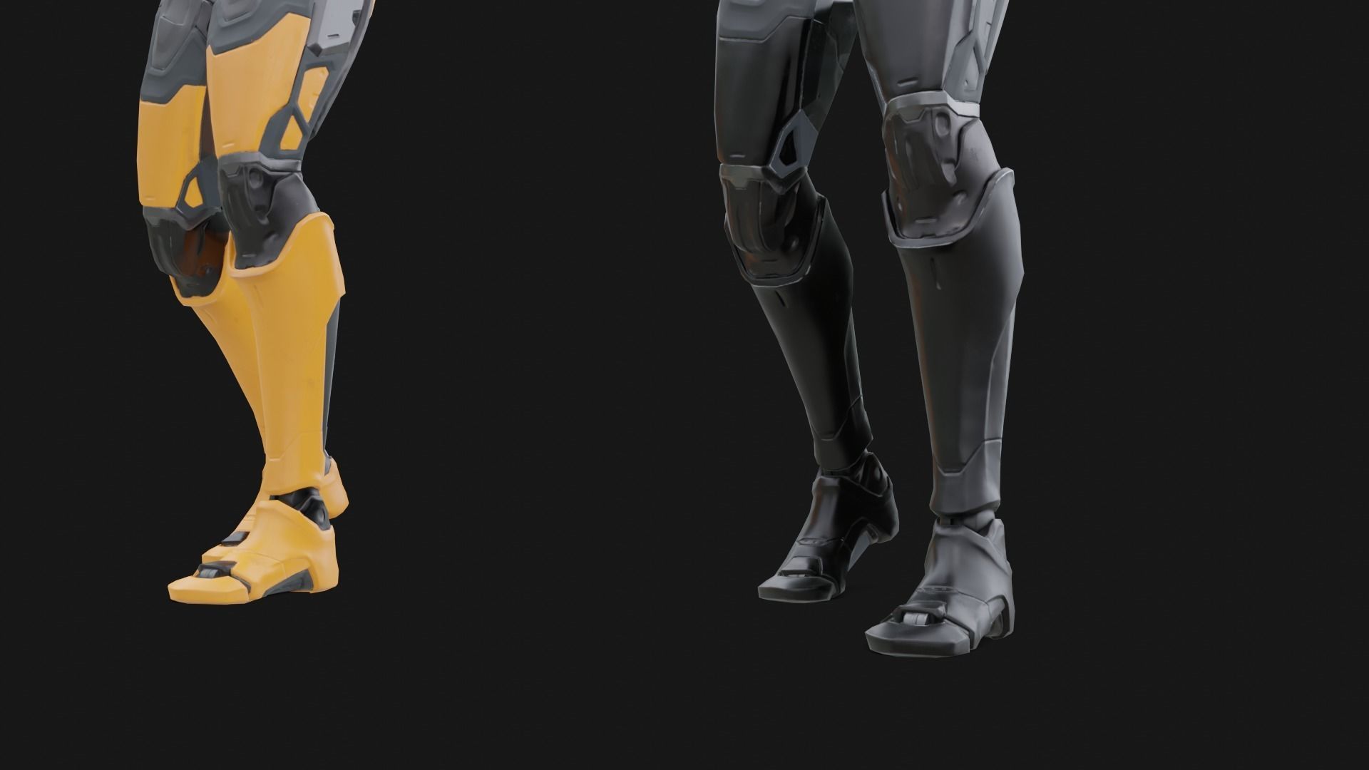 Assault Robot Low-poly 3D model_14