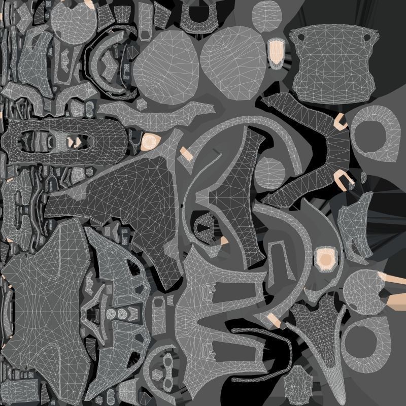 Assault Robot Low-poly 3D model_22