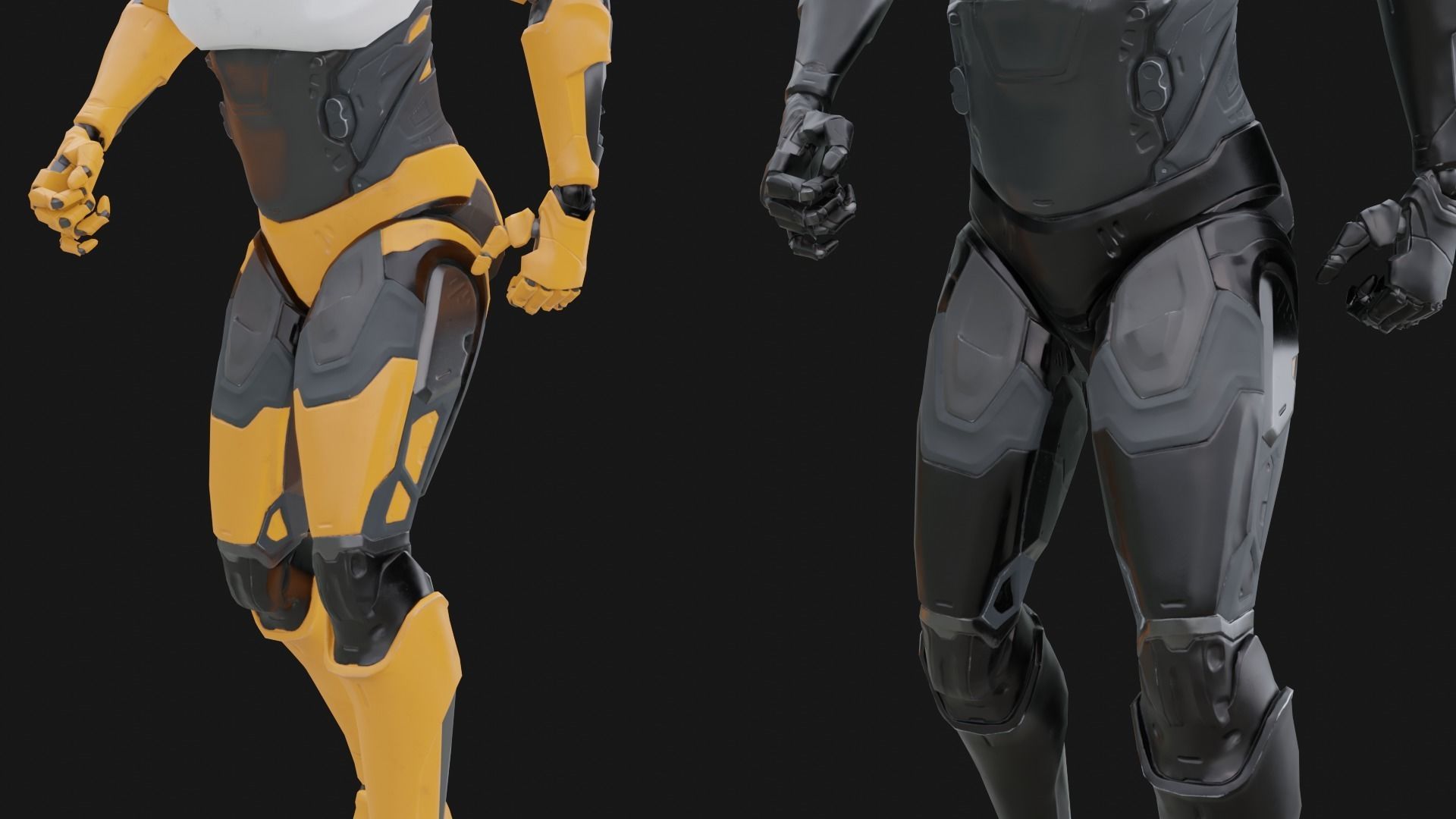 Assault Robot Low-poly 3D model_13