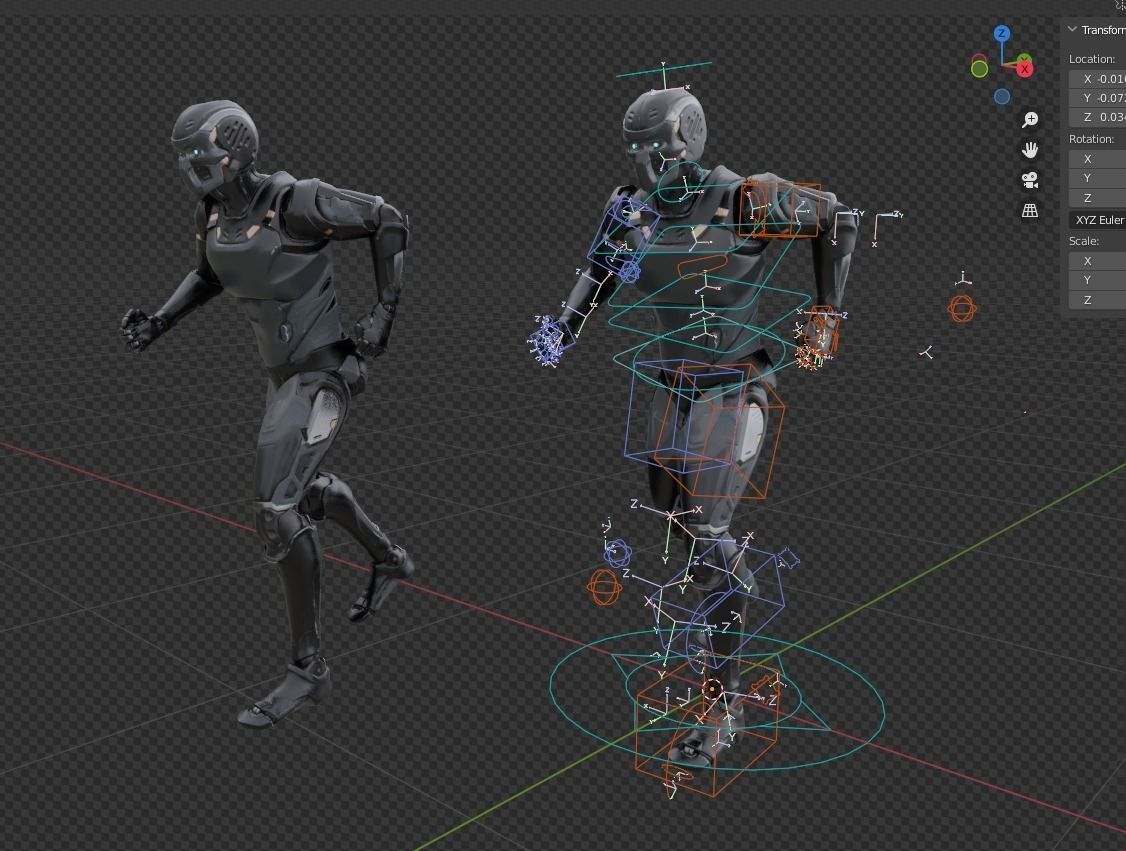 Assault Robot Low-poly 3D model_15