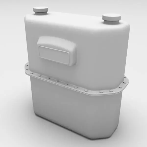 Gas Meter Angular 3D model_0