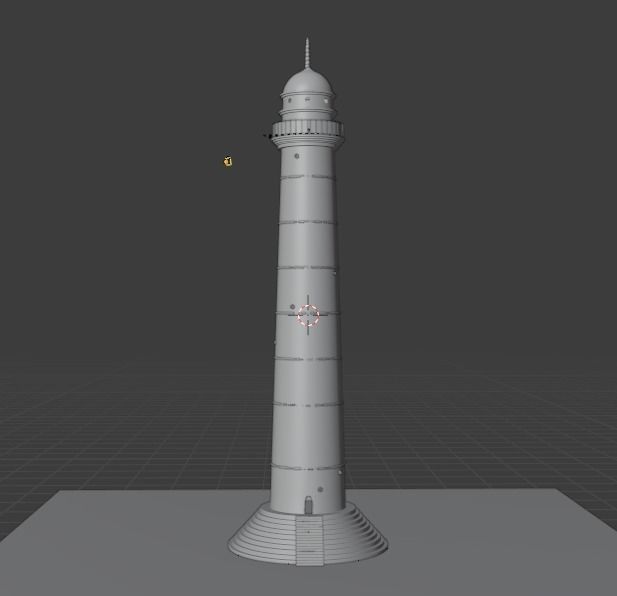 Dharahara lighthouse in mountains 3D model_9