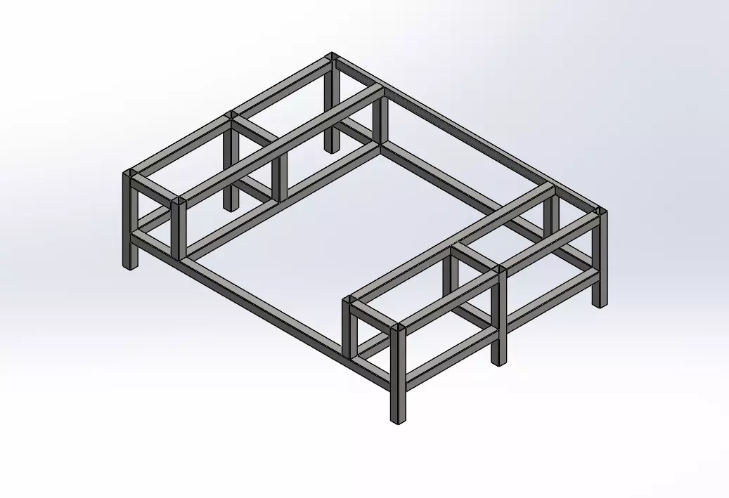 Metal Structure for Dock Leveller 3D print model_0