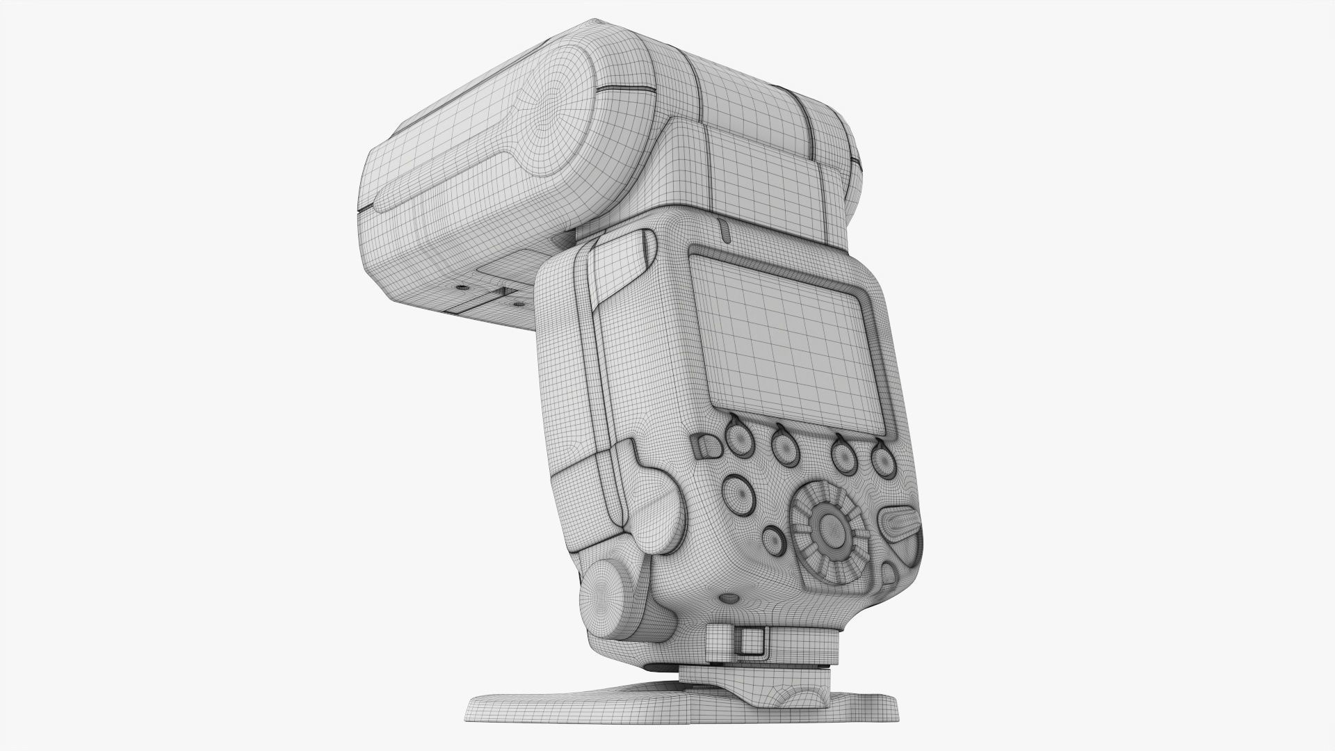 Canon Speedlite 600EX-RT wireless camera flash 3D model_17