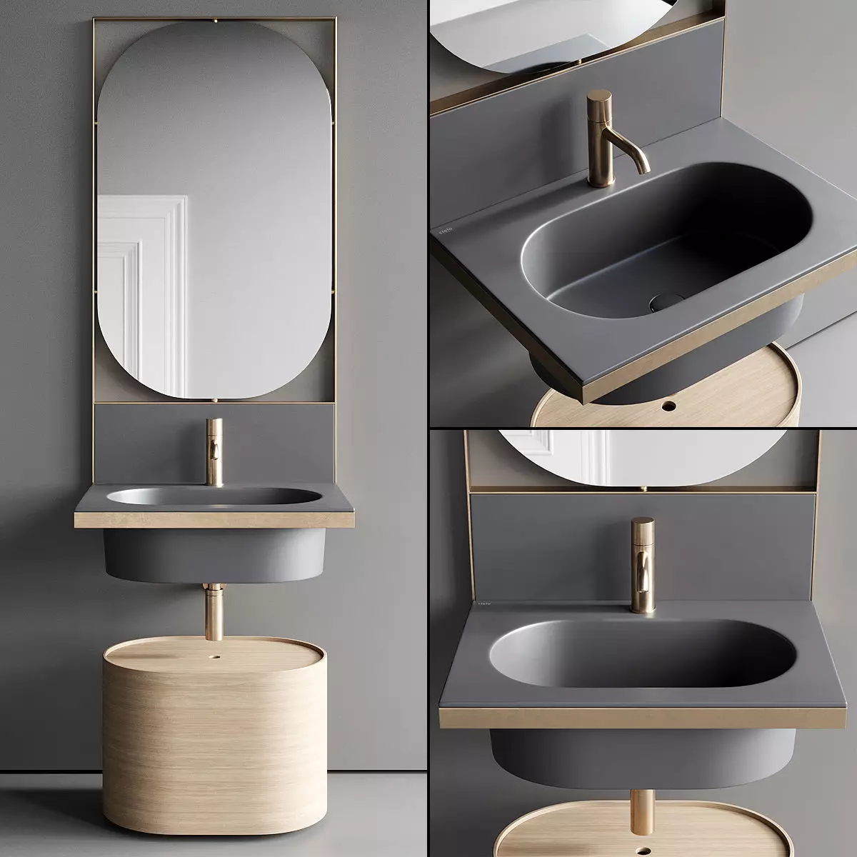 Ceramica Cielo Elle Vanity Unit Set 2 3D model