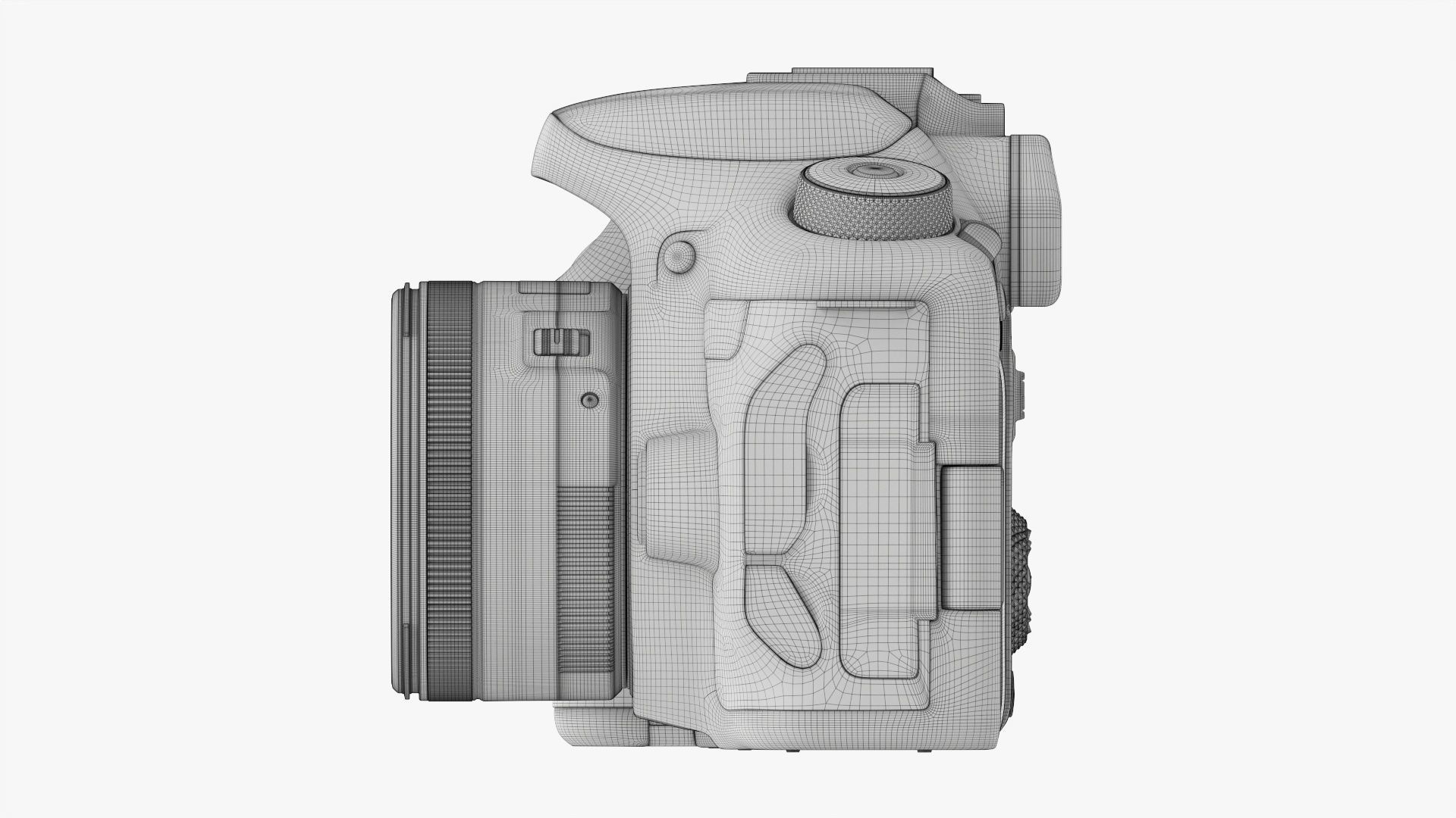 Canon EOS 90D DSLR camera 50mm STM Lens 01 3D model_27