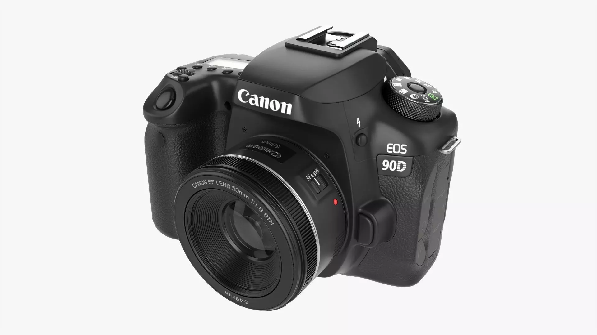 Canon EOS 90D DSLR camera 50mm STM Lens 01 3D model_0