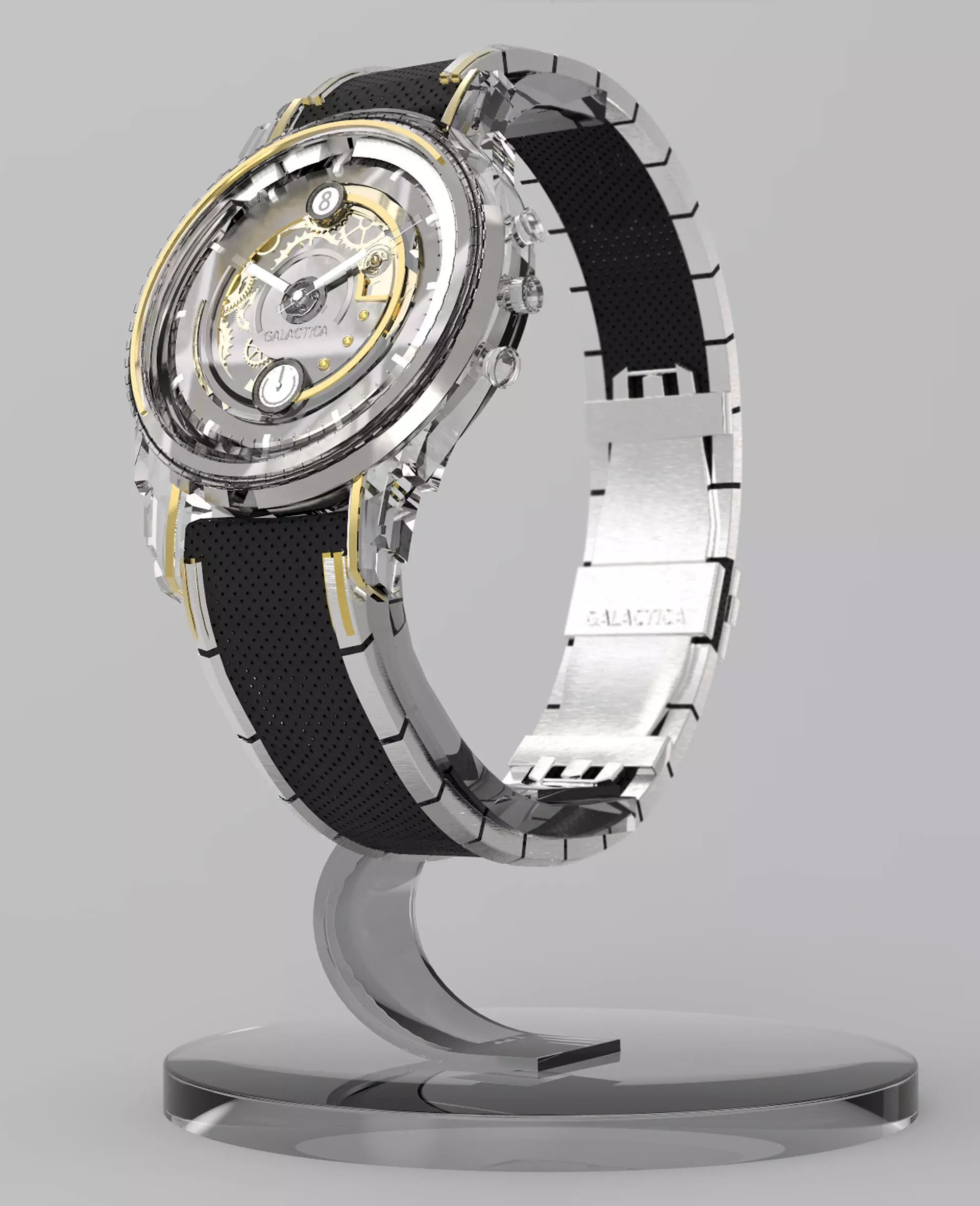 Custom Design Watch 3D model_0