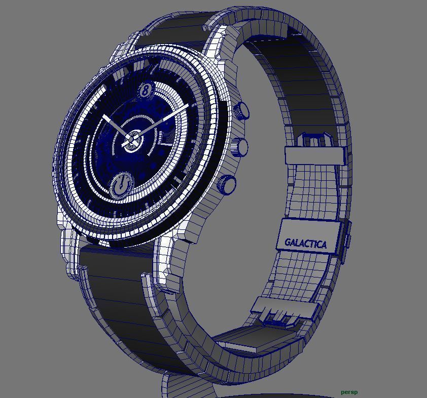 Custom Design Watch 3D model_2