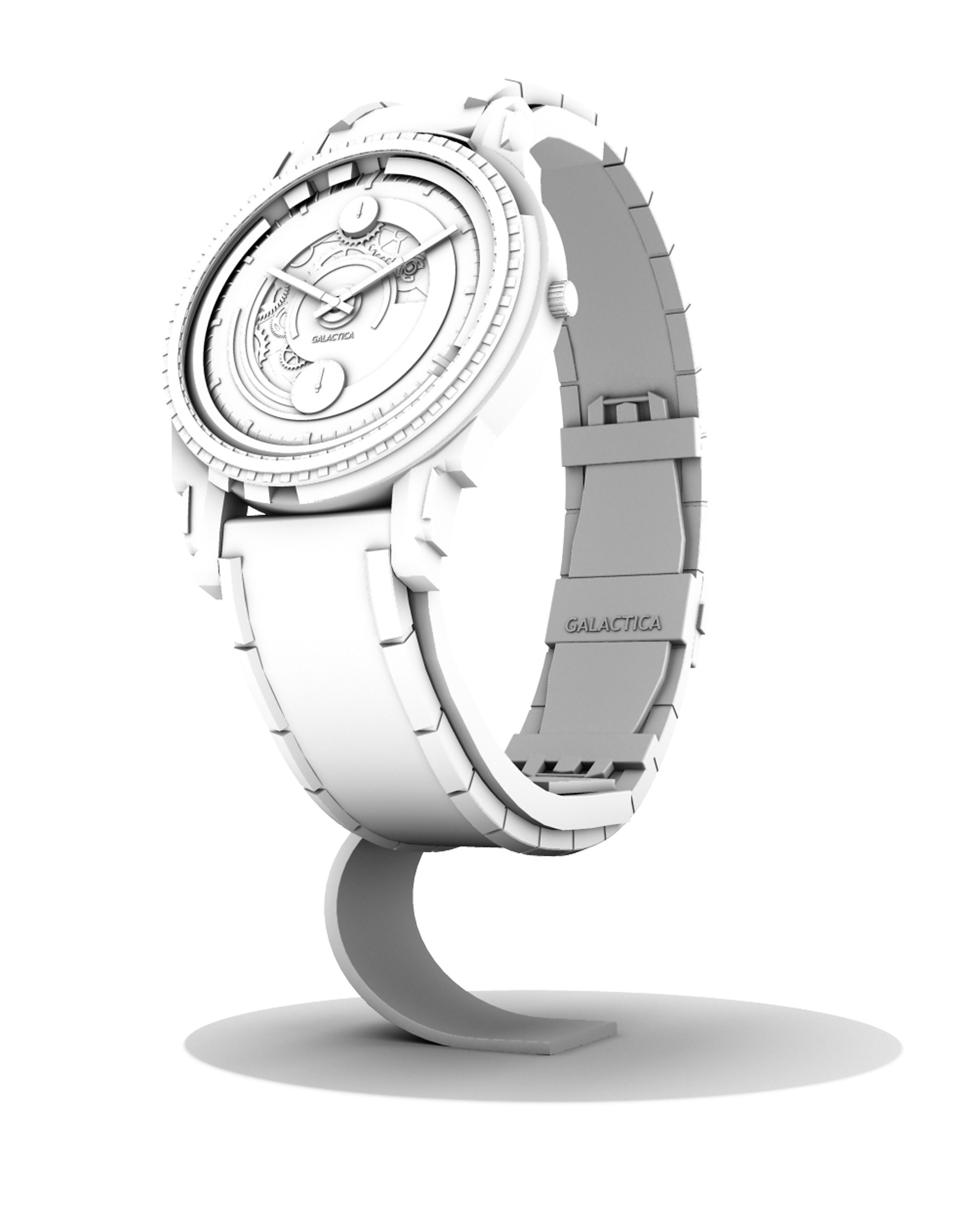 Custom Design Watch 3D model_1