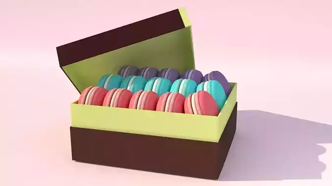 macarons in box