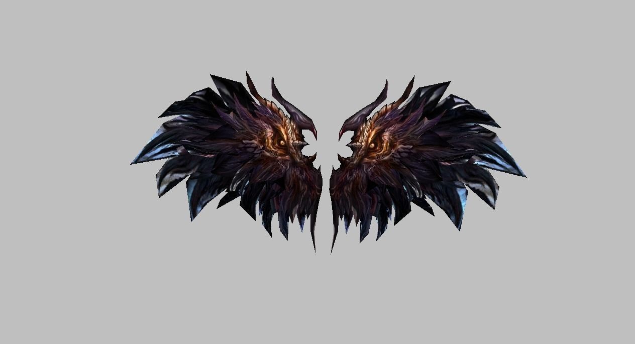 Devil Wing Low-poly 3D model_12