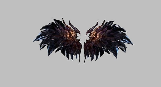 Devil Wing Low-poly 3D model