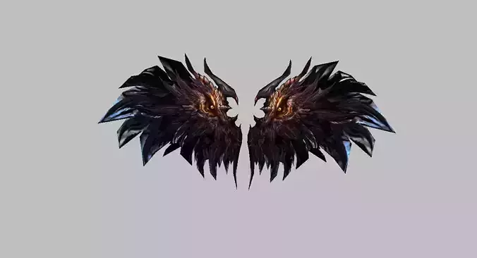 Devil Wing Low-poly 3D model