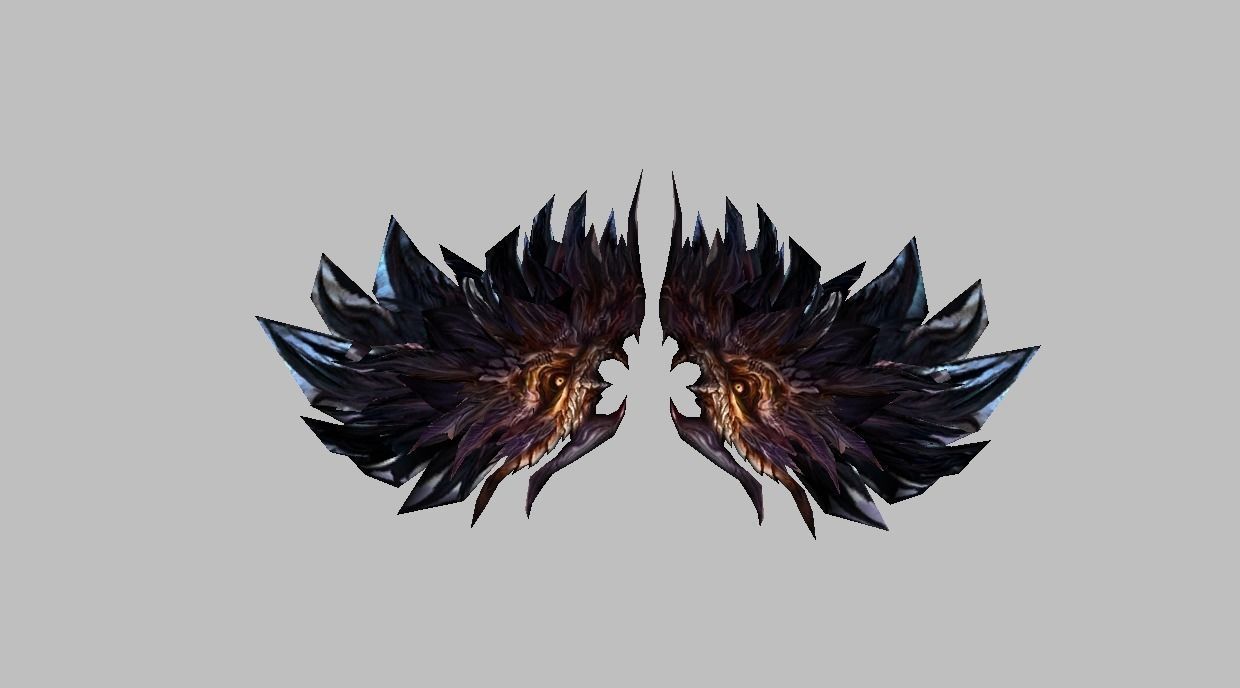 Devil Wing Low-poly 3D model_13