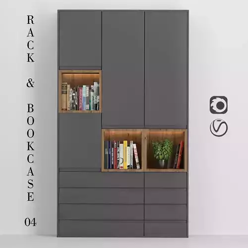 Rack and Bookcase 04