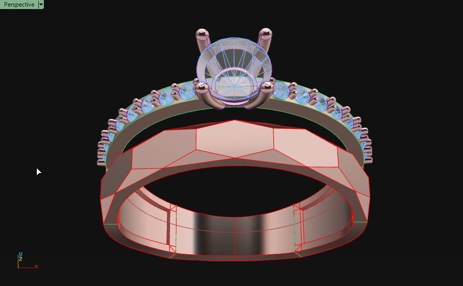 solitaire ring 3D print model_14