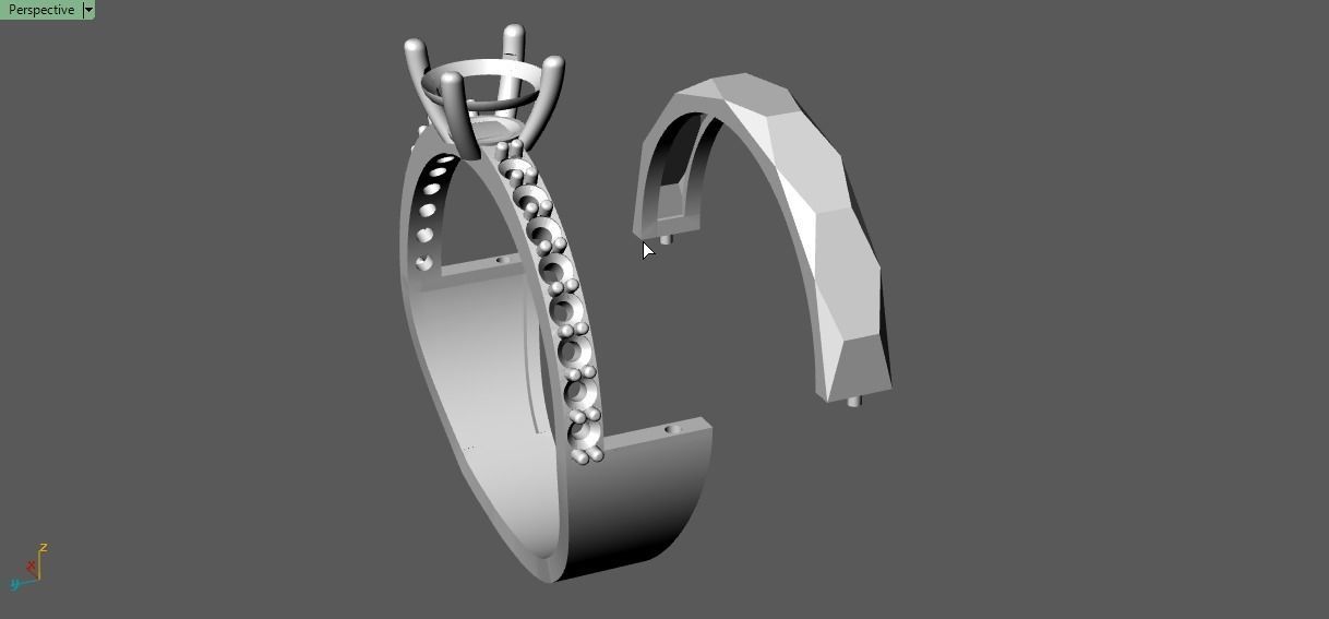 solitaire ring 3D print model_18