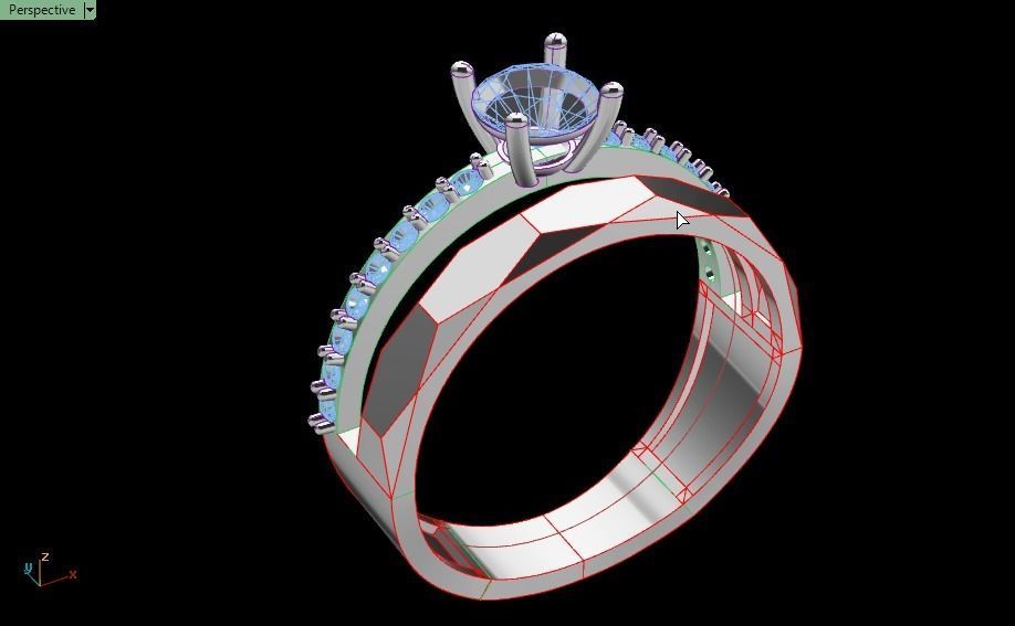 solitaire ring 3D print model_13