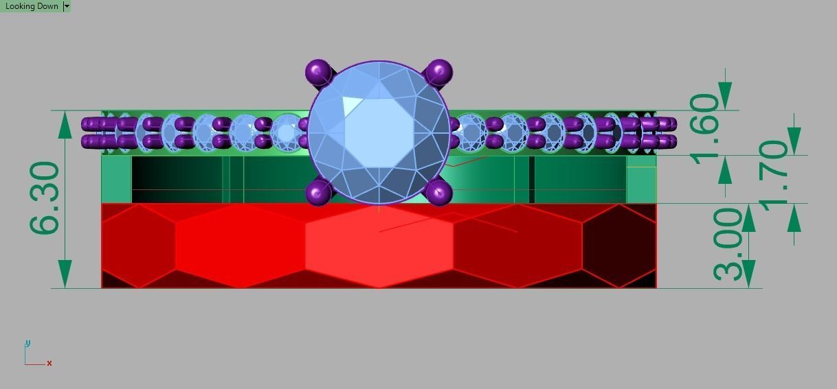 solitaire ring 3D print model_19