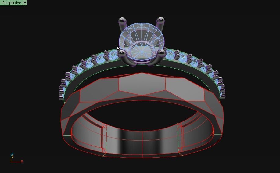 solitaire ring 3D print model_15