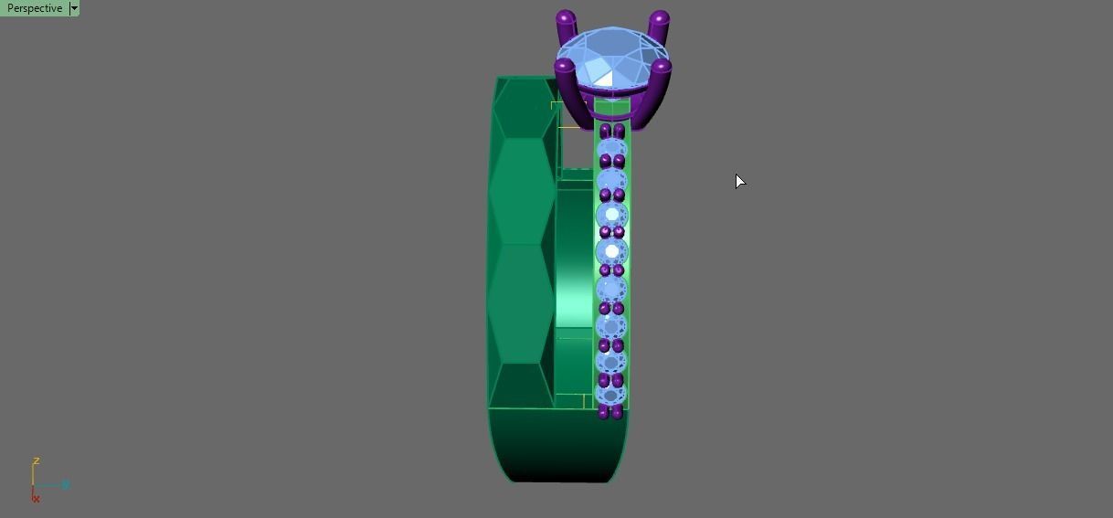 solitaire ring 3D print model_16