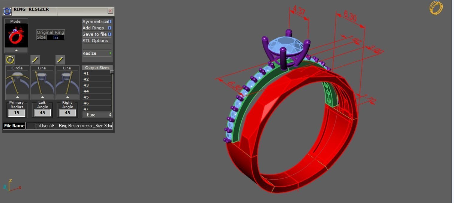 solitaire ring 3D print model_5