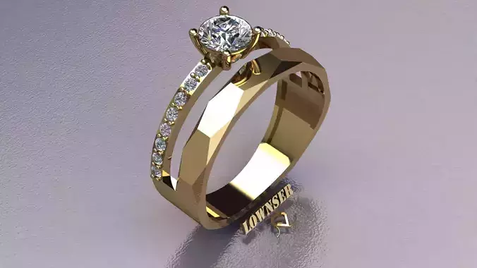 solitaire ring 3D print model