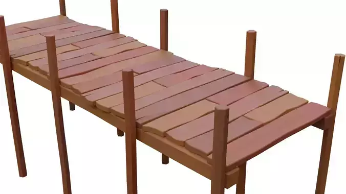 Wooden boardwalk Free 3D model