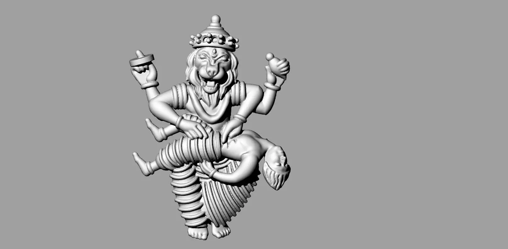 narasimha bhagwan stl file only 3D print model