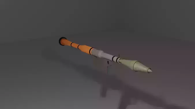 RPG 7 grenade launcher Game ready Low-poly 3D model Free low-poly 3D model