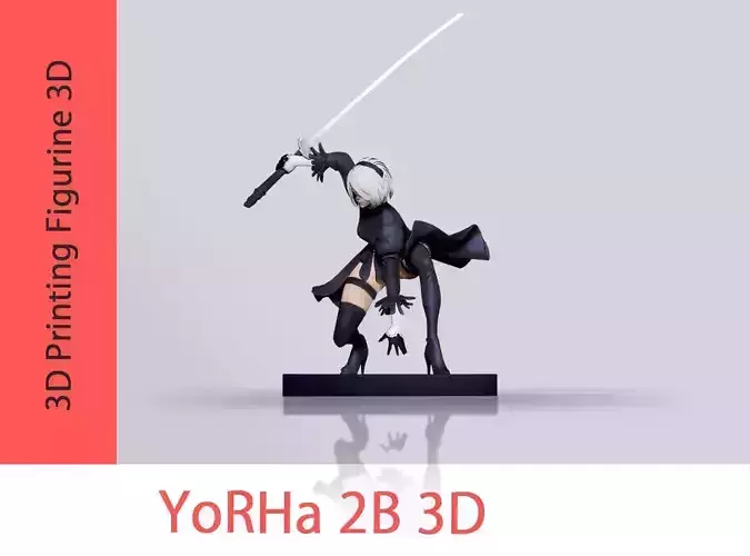 YoRHa 2B 3D Printing Figurine 3D print model