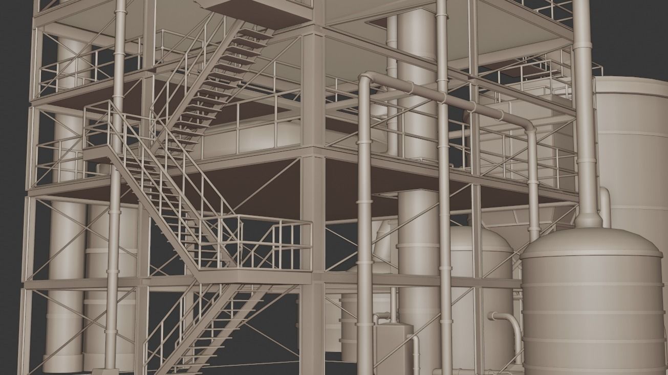 chemical plant 3D model_12