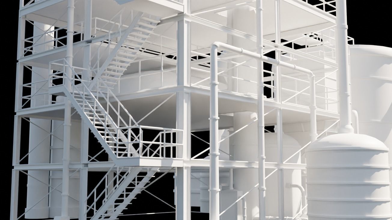 chemical plant 3D model_8