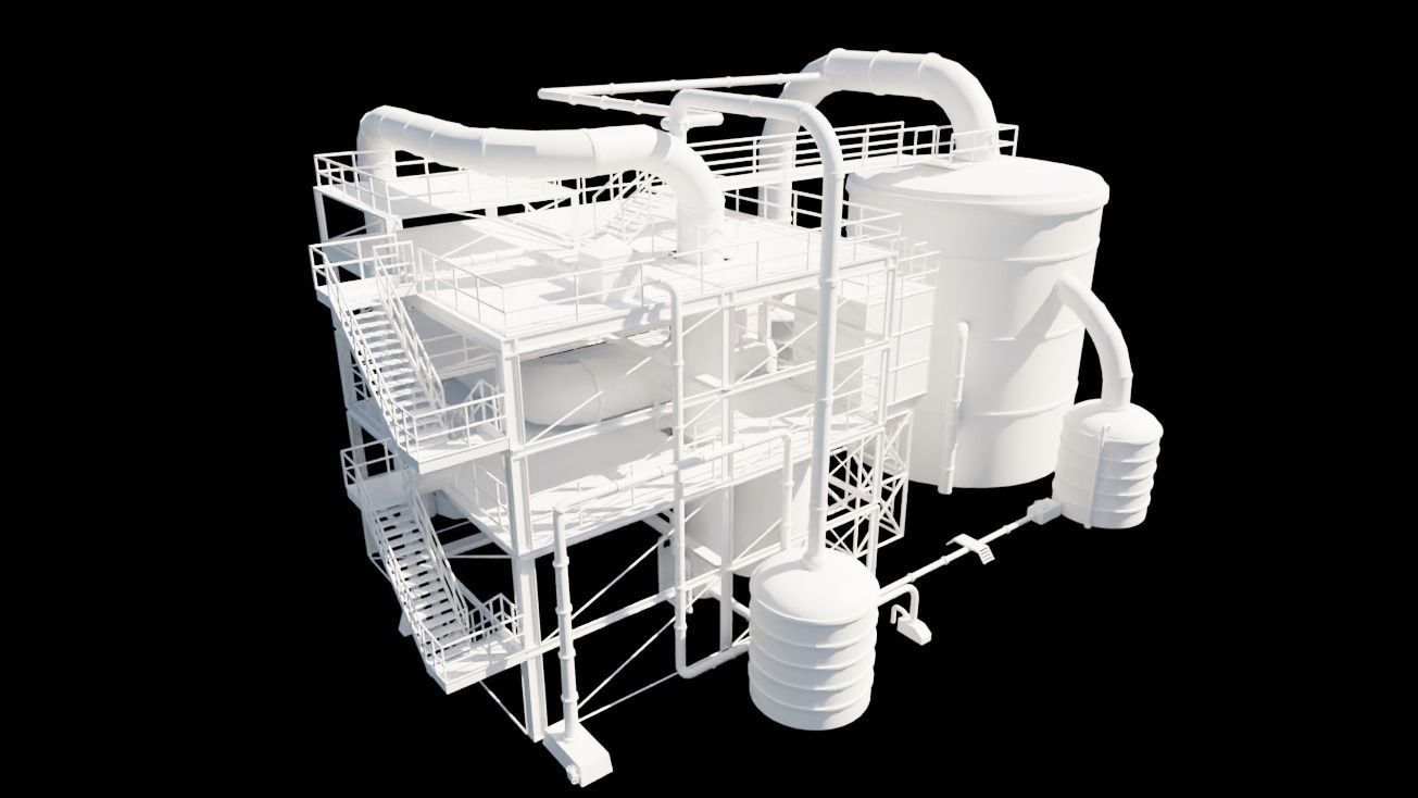 chemical plant 3D model_7