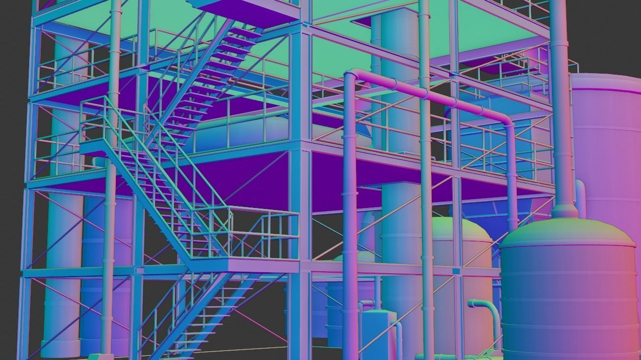chemical plant 3D model_20